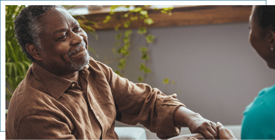 A migraine sufferer discussing disability options with a lawyer